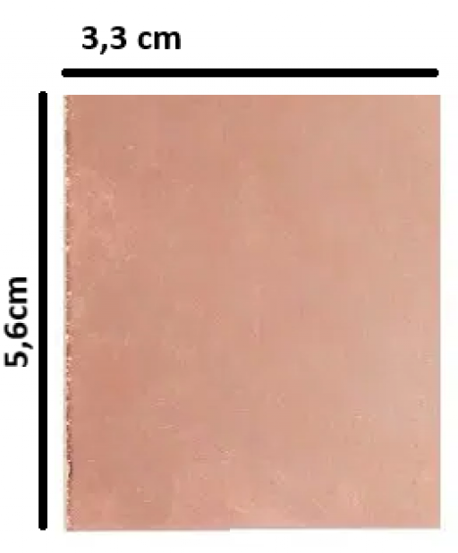 Placa de Fenolite Cobreada Face Simples 3,3 x 5,6 cm